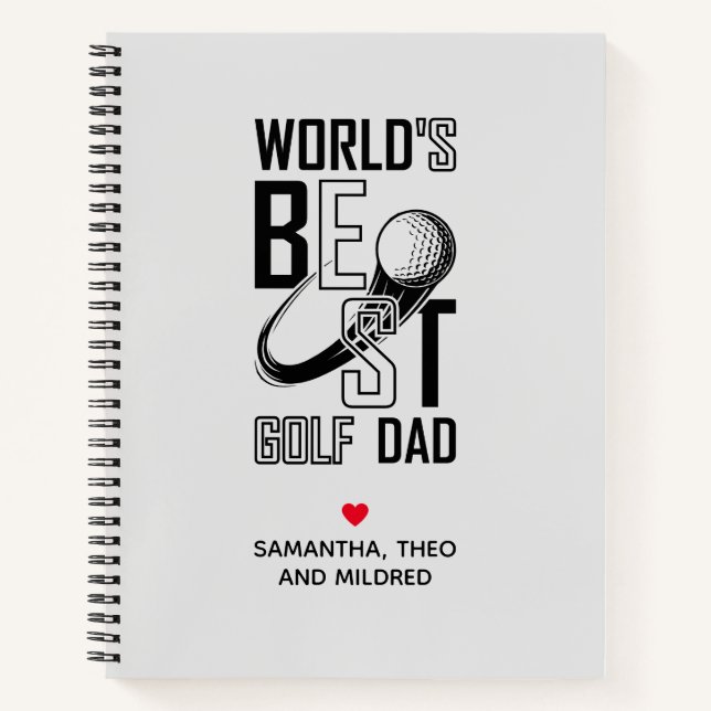 Cuaderno Mejor Papá Golf del Mundo - Un regalo divertido y  (Anverso)
