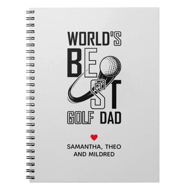 Cuaderno Mejor Papá Golf del Mundo - Un regalo divertido y  (Frente)