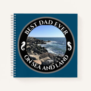 Cuaderno Mejor Papá Jamás Océano Atlántico Azul Mar Rocoso
