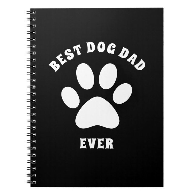 Cuaderno Mejor Papá Perro Personalizado Texto Personalizado (Frente)