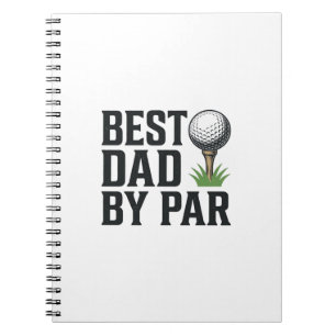 Cuaderno Mejor Papá Por Par Golf Día del Padre Diseño Vinta