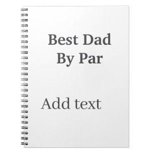 Cuaderno Mejor papá por par gris negro día del padre nombre