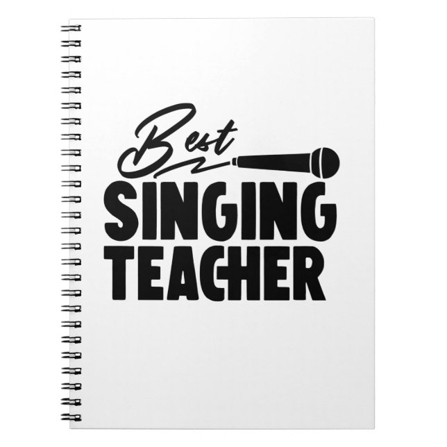 Cuaderno Mejor profesor de canto (Frente)