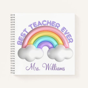 Cuaderno mejor profesor de todos los tiempos, lindo arcoíri