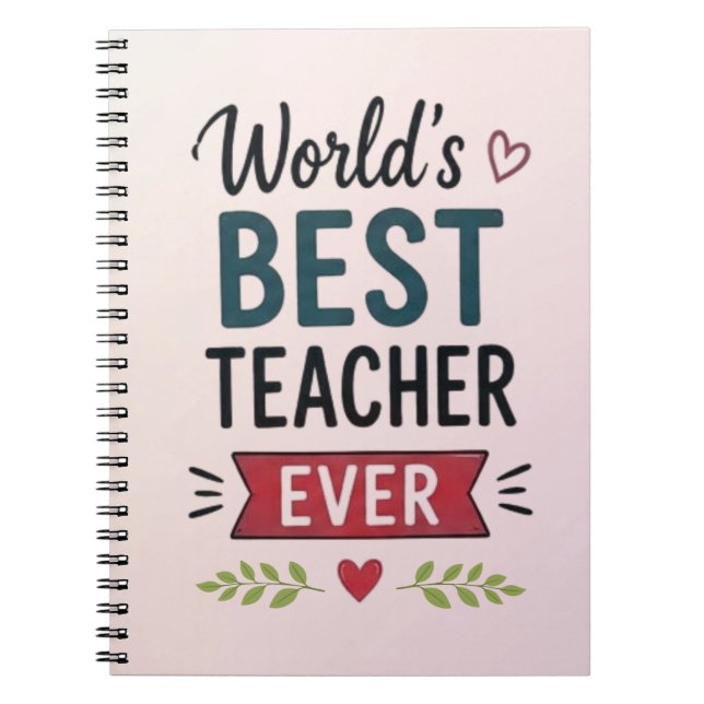 Cuaderno Mejor Profesor del Mundo  (Frente)