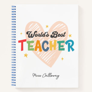 Cuaderno Mejor Profesor del Mundo Personalizado
