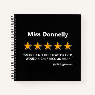 Cuaderno Mejor profesor   Portátil de regalo de fin de año 