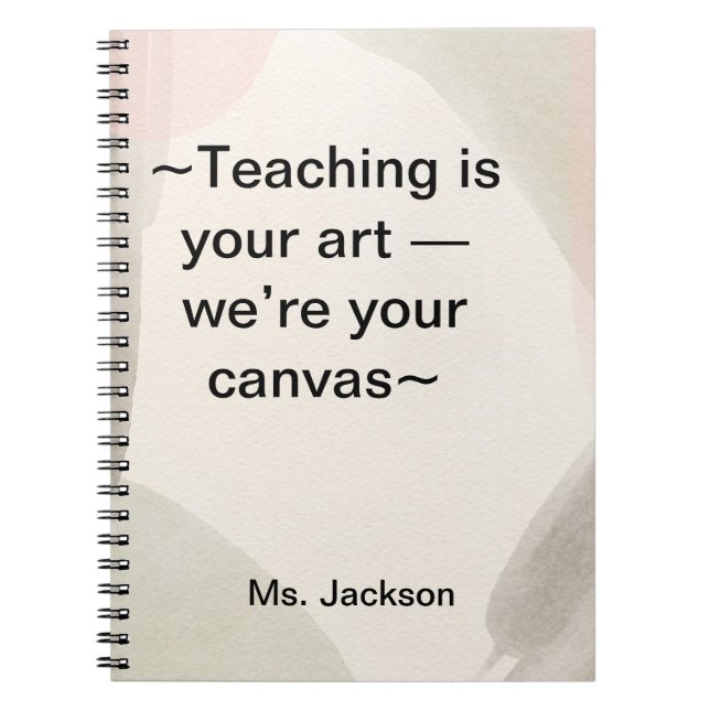 Cuaderno Mejor regalo de maestro inspirador (Frente)