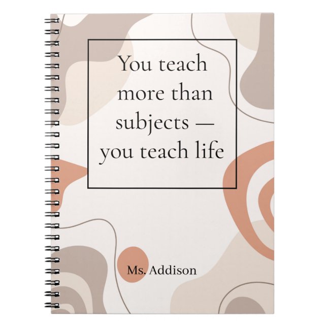 Cuaderno Mejor regalo de maestro inspirador (Frente)