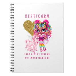 Cuaderno Mejor regalo para Chicas, mágico rosa unicornio