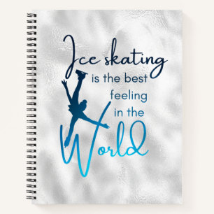 Cuaderno Mejor sensación - Patinaje sobre hielo azul gradi