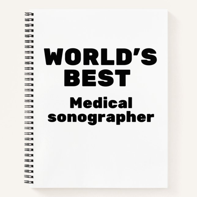 Cuaderno Mejor Sonógrafo Médico del Mundo (Anverso)