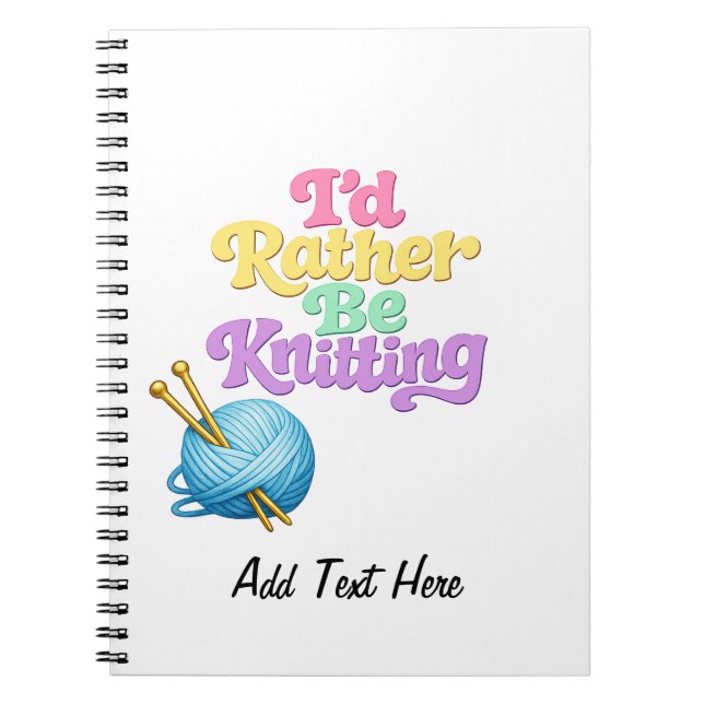 Cuaderno Mejor tejiendo personalizado (Frente)