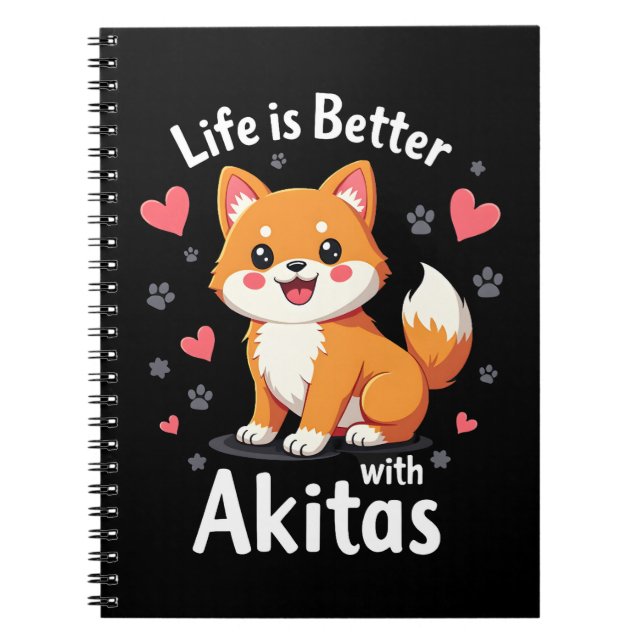 Cuaderno Mejor vida con Akita Tank Top (Frente)