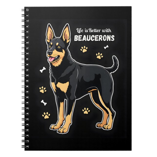 Cuaderno Mejor vida con Beauce Sheepdog Tank Top (Frente)