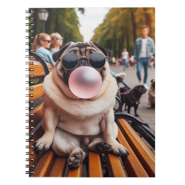 Cuaderno Mejor vida de pug (Frente)