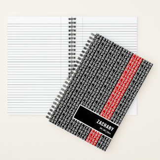 Cuaderno Mejor Vida Personalizada Ever Black White Stripe