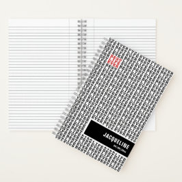 Cuaderno Mejor Vida Personalizada Nunca Blanco Negro Rojo