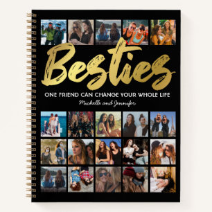 Cuaderno Mejores amigos   Besties Collage de fotos Notebook