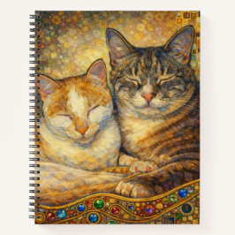 Cuaderno Mejores amigos gatos inspirados en Klimt