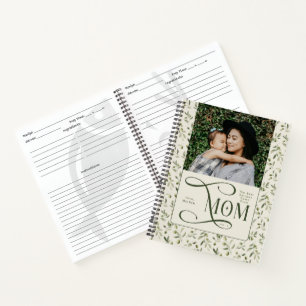 Cuaderno Mejores Recetas Mamá Foto Patrón Rama de Olivo