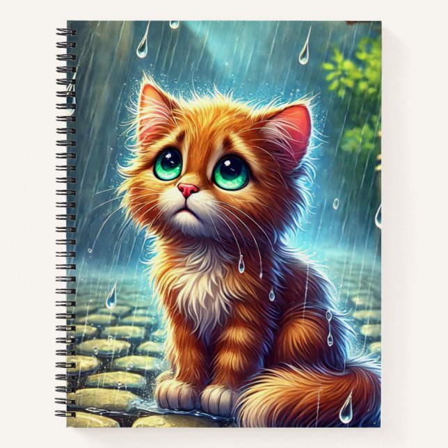Cuaderno Melancholy Gray Realist Lost Kitten (Anverso)