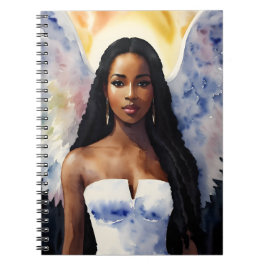 Cuaderno Melanin Angel Woman Watercolor Art