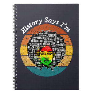 Cuaderno Melanin Chica mujer negra Mes de historia negra
