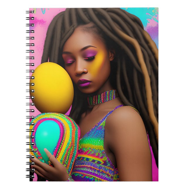 Cuaderno Melanin Easter Rainbow Spring Sista Chica Cumpleañ (Frente)
