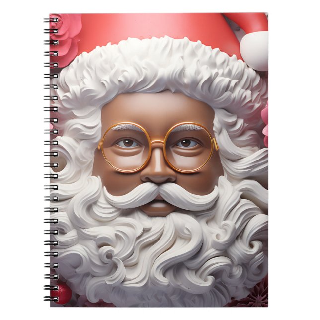 Cuaderno Melanin Navidades Chocolate Papá Noel negro (Frente)