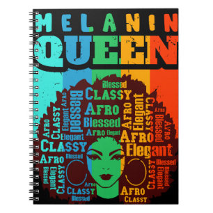 Cuaderno Melanin Queen Black Chica Magic African Sista Love