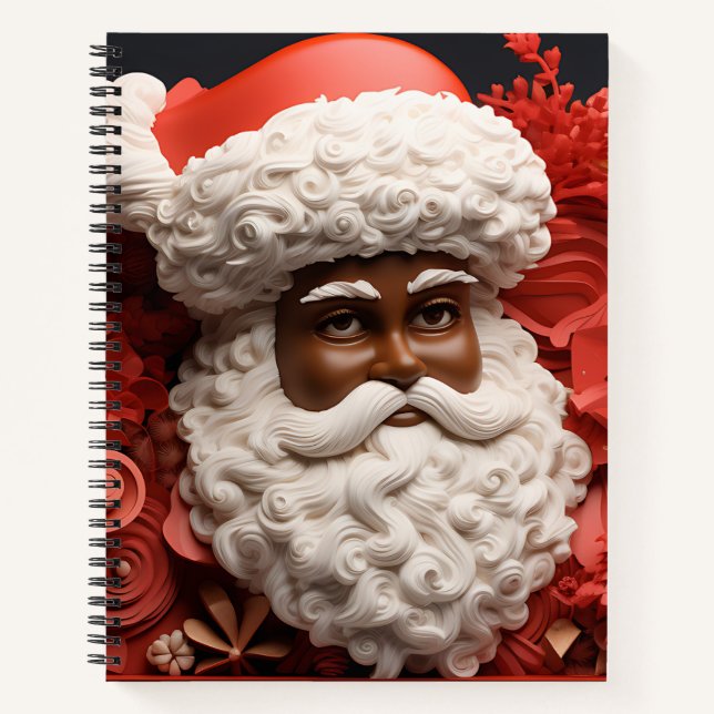 Cuaderno Melanin Xmas Black Christmas Sant Claus Bruh Sista (Anverso)