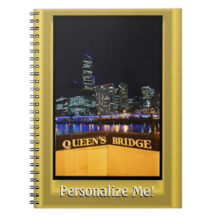 Cuaderno Melbourne Australia CBD Luces nocturnas