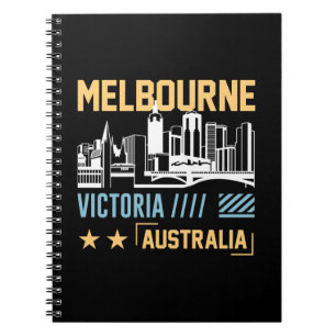 Cuaderno Melbourne Victoria Australia horizonte Gráfico de 