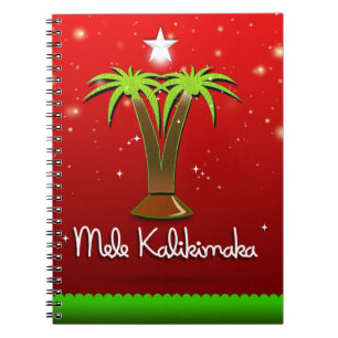 Cuaderno Mele Kalikimaka Palm Tree para Navidad