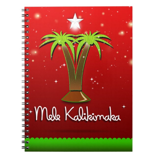 Cuaderno Mele Kalikimaka Palm Tree para Navidad (Frente)