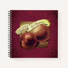 Cuaderno Melocotones de época personalizado Recetas Retro E