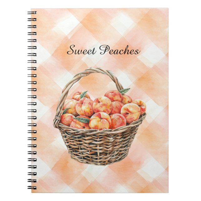 Cuaderno Melocotones en una canasta (Frente)