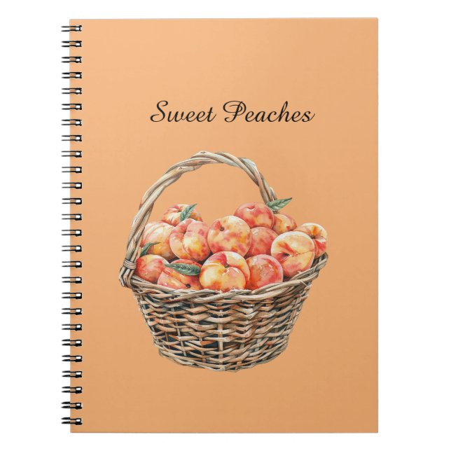Cuaderno Melocotones en una cesta (Frente)