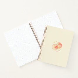 Cuaderno Melocotones pastel de estética linda