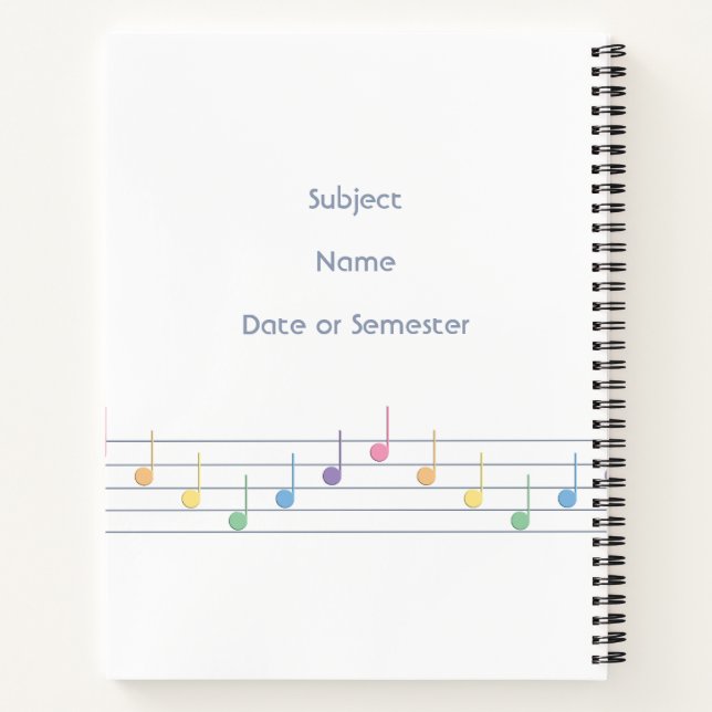 Cuaderno Melodía de primavera de personalizable (Fusión) (Reverso)