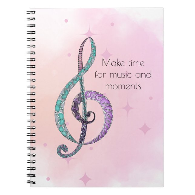 Cuaderno Melody in Line & Color treble clef notebook (Frente)