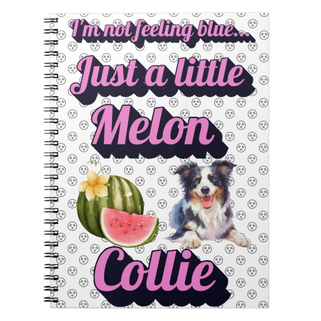 Cuaderno Melon Collie divertido Bloc de notas espiral (Frente)