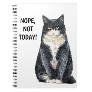 Cuaderno Meme de gato divertido No hoy