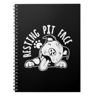 Cuaderno Meme de Pitbull, perro gracioso de Resting Pit Fac
