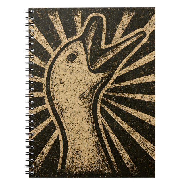 Cuaderno Meme de pollo de pato con honk Goose (Frente)