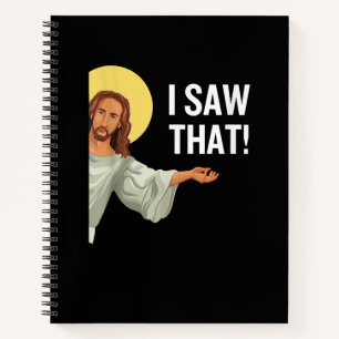 Cuaderno Meme Divertido de Jesús Vi Esa Cita Cristiana Dios