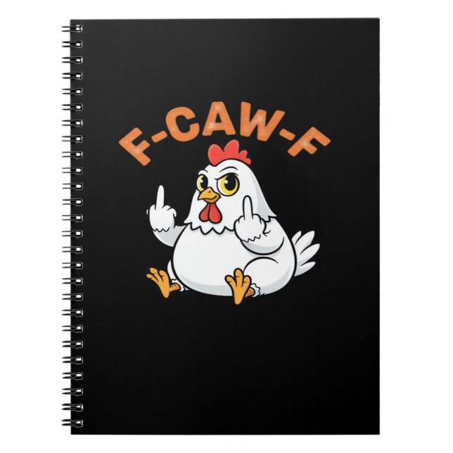Cuaderno Meme Divertido F-Caw-F Pollo (Frente)