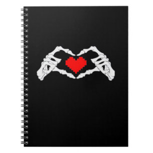 Cuaderno Meme Skeleton Heart And Hands