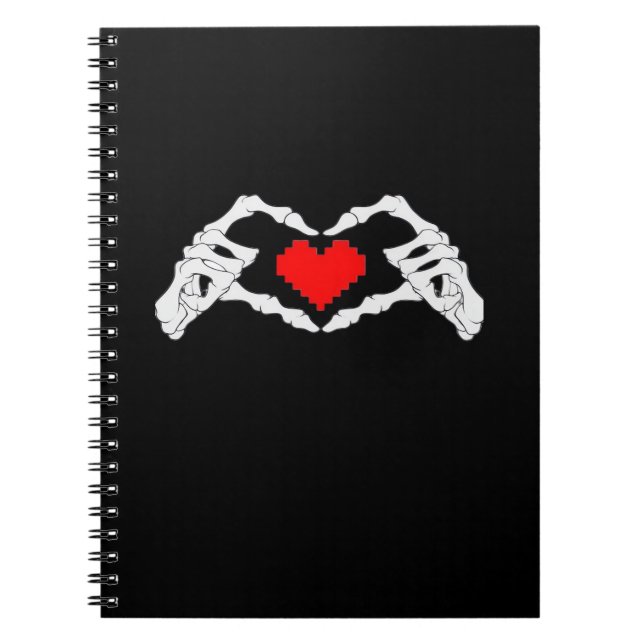 Cuaderno Meme Skeleton Heart And Hands (Frente)